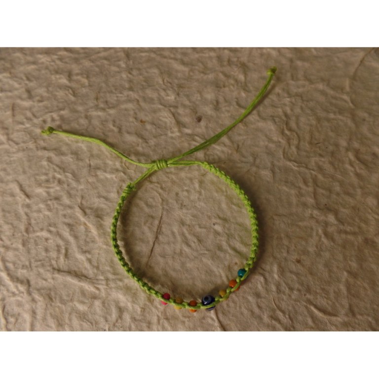 Bracelet vert anis oeil