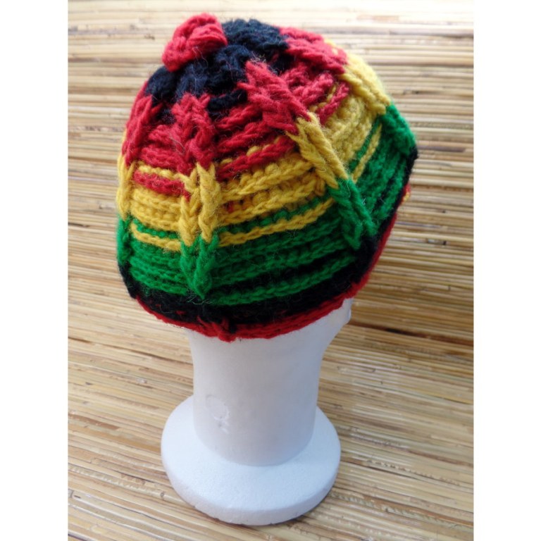 Casquette en laine gavroche rasta