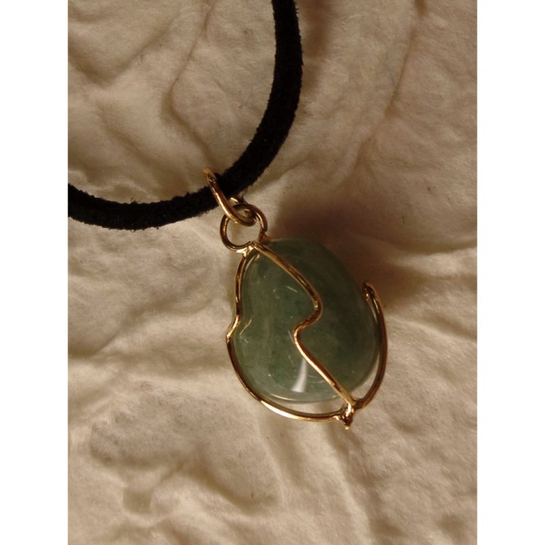 Collier cordon pendentif jade