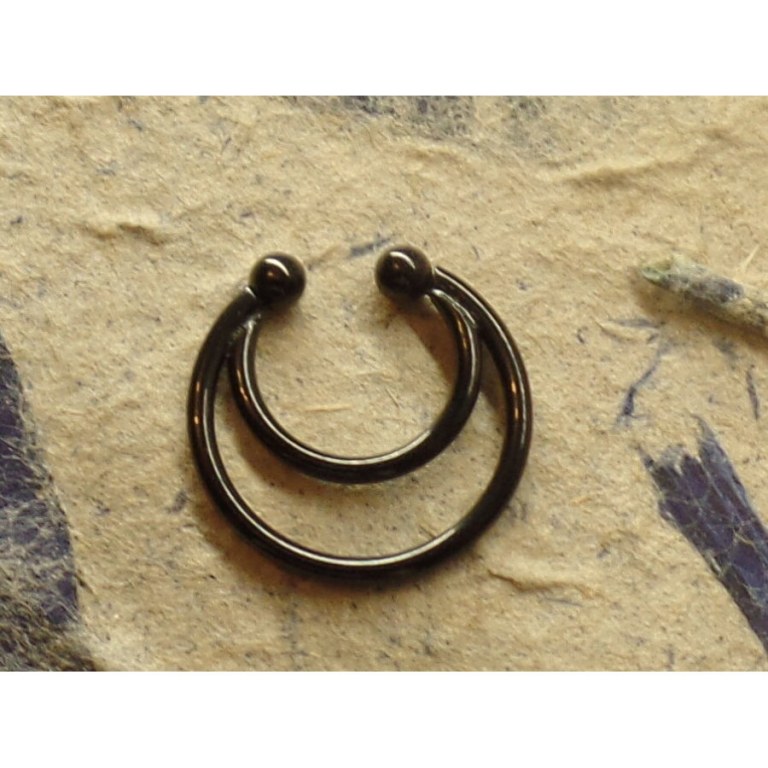 Bijou septum luna noir