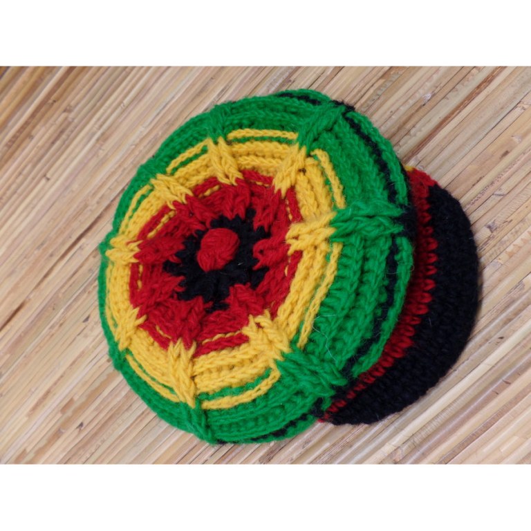 Casquette en laine gavroche rasta