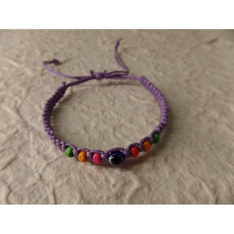 Bracelet violet oeil