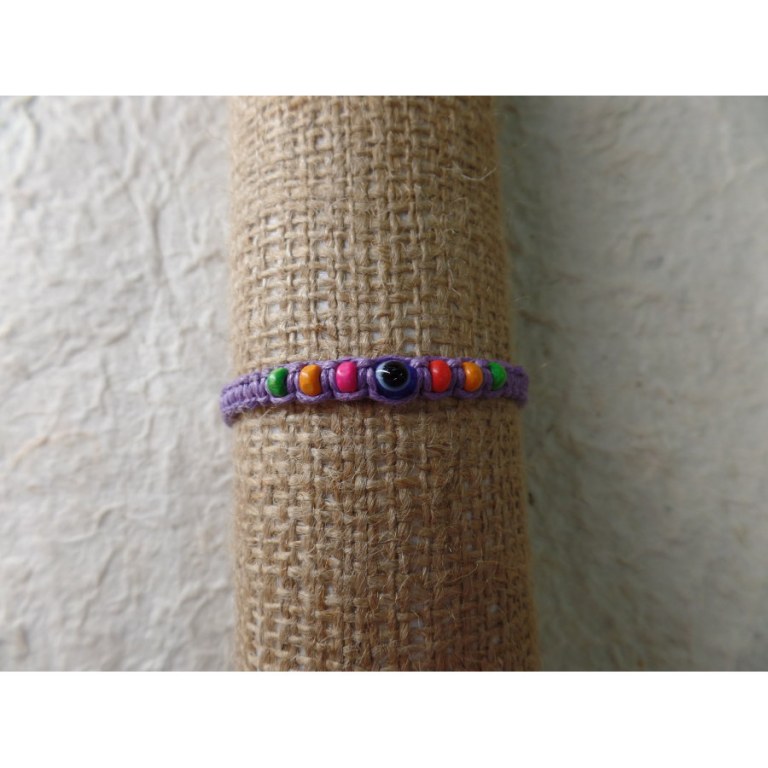 Bracelet violet oeil