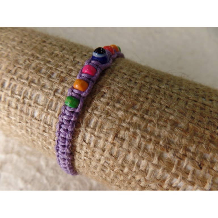 Bracelet violet oeil