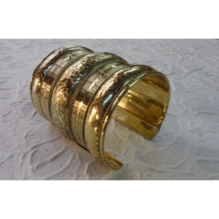 Bracelet manchette gravée