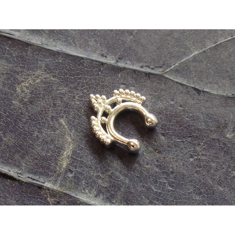 Bijou septum gris grappe