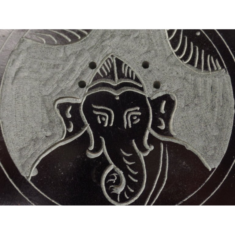 Porte encens noir/gris Ganesh