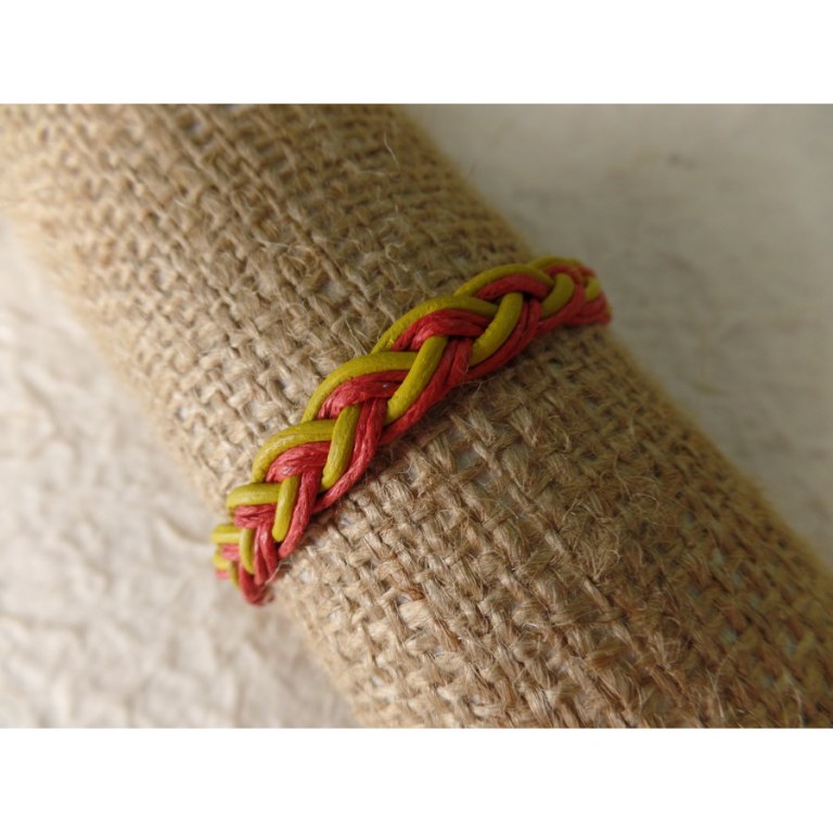 Bracelet teman jaune/rose