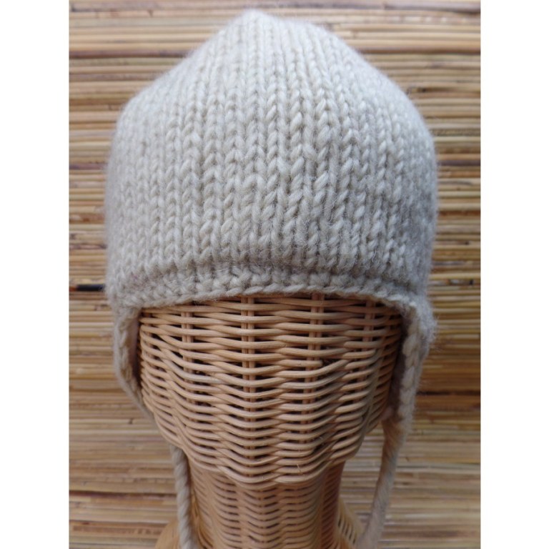 Chullo uni beige enfant