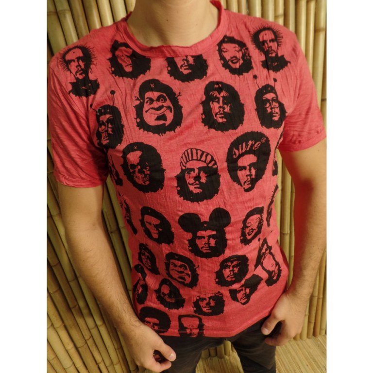 Tee shirt rouge coquelicot Che Guevara