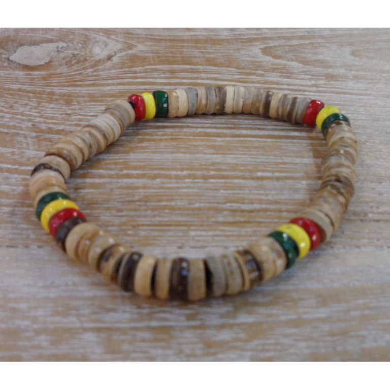 Bracelet fantasia rasta beige