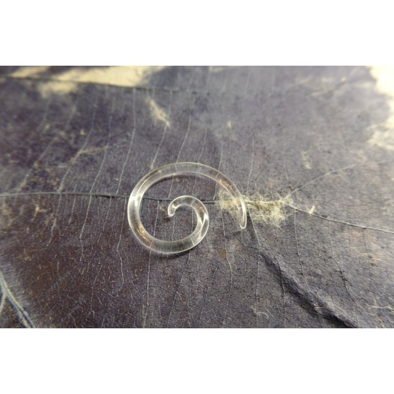 Elargisseur d'oreille spirale transparente