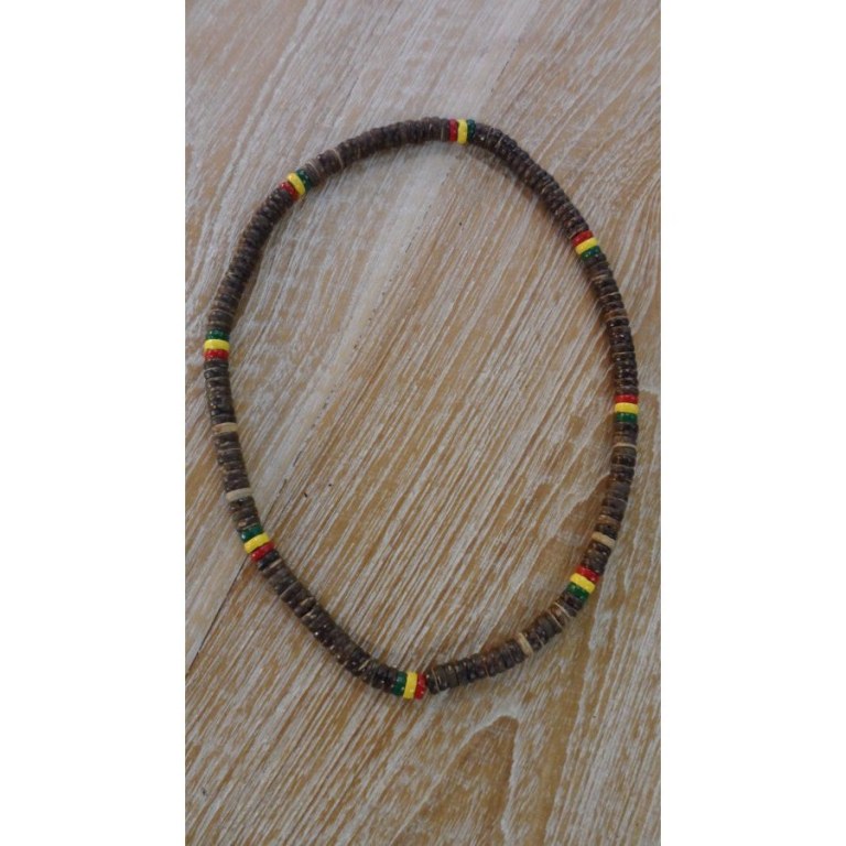 Collier surf marron/rasta