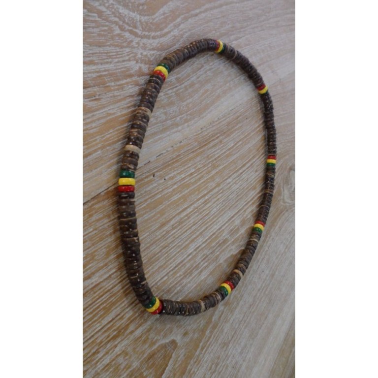 Collier surf marron/rasta