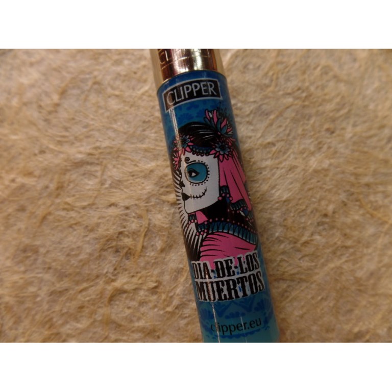 Briquet dia de los muertos bleu