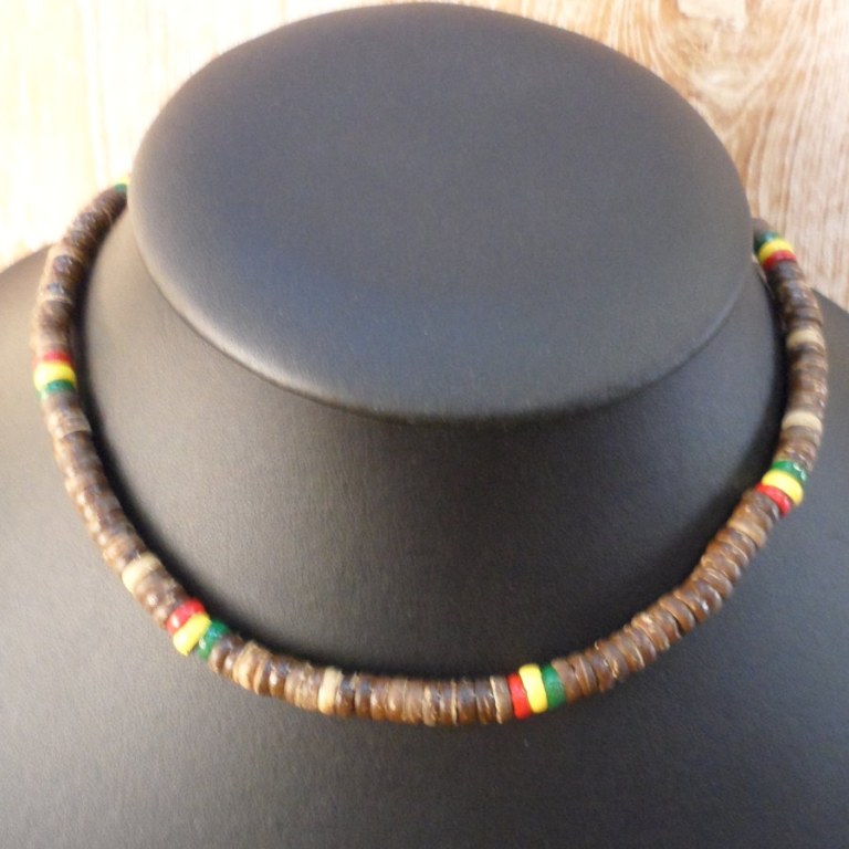 Collier surf marron/rasta