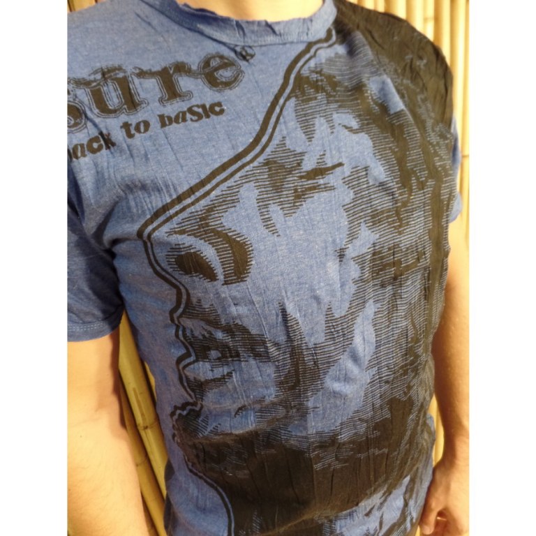 Tee shirt Bob Marley bleu roi