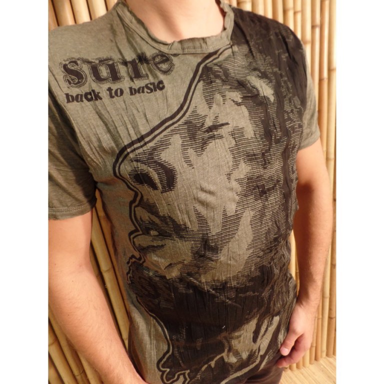 Tee shirt Bob Marley kaki