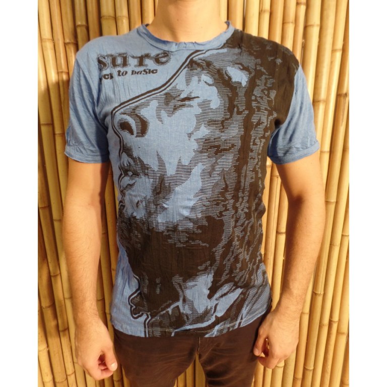 Tee shirt Bob Marley bleu 