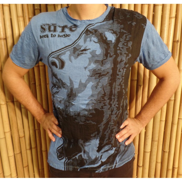 Tee shirt Bob Marley bleu 