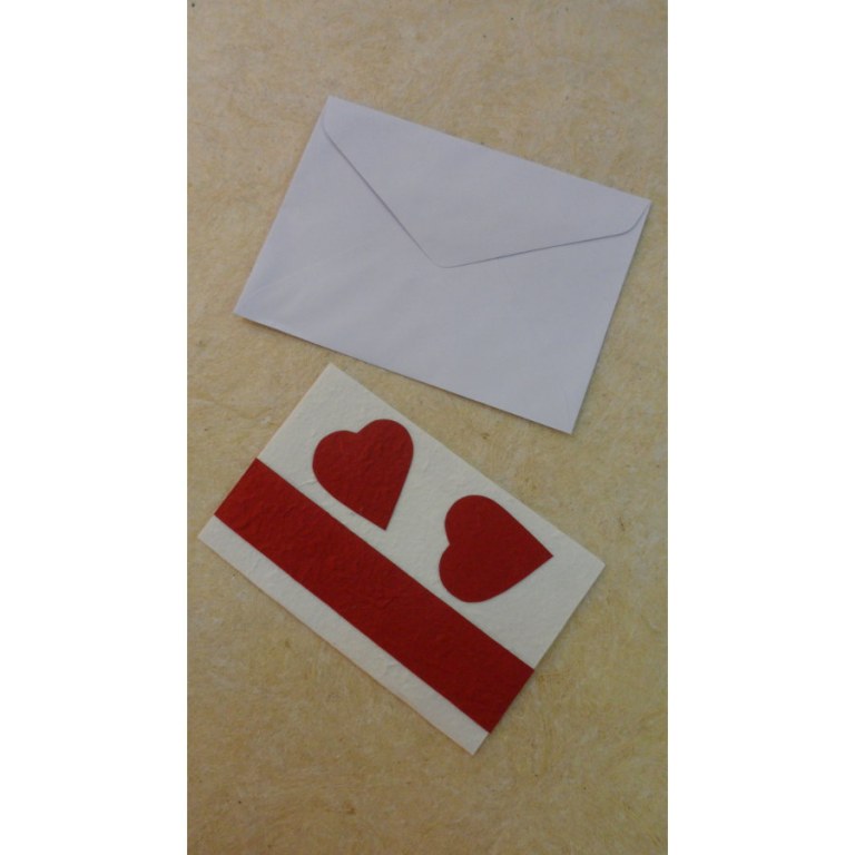 Carte St Valentin coeurs rouges