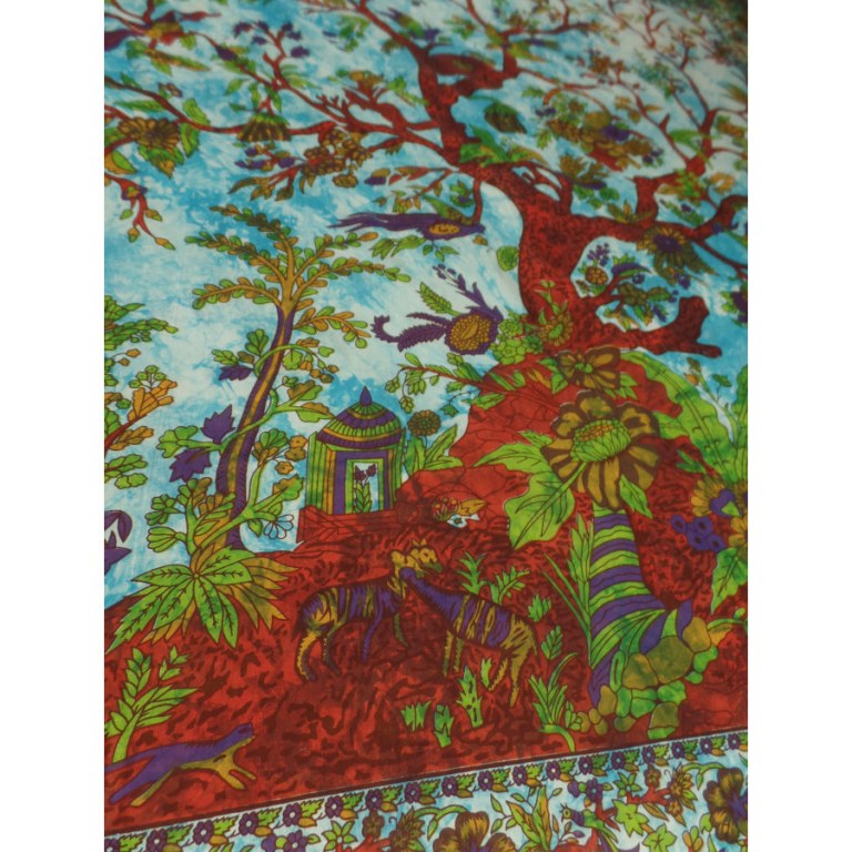 Maxi tenture arbre de vie bleu
