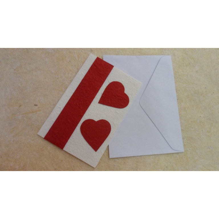 Carte St Valentin coeurs rouges