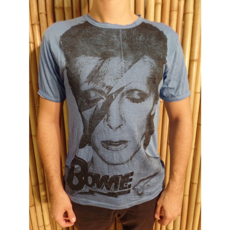 Tee shirt David Bowie bleu