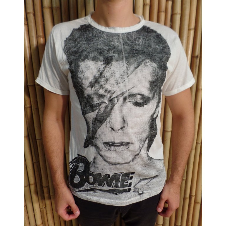 Tee shirt David Bowie blanc