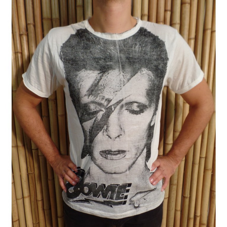 Tee shirt David Bowie blanc
