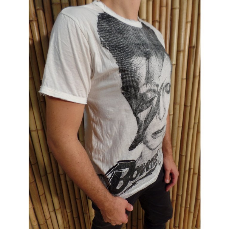 Tee shirt David Bowie blanc