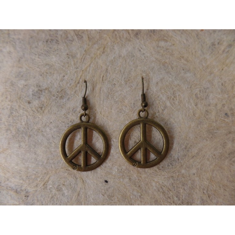 Boucles d'oreilles peace and love