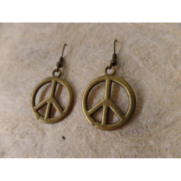 Boucles d'oreilles peace and love