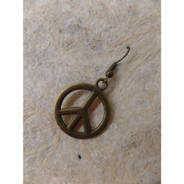 Boucles d'oreilles peace and love