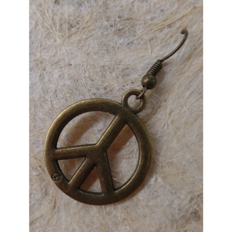 Boucles d'oreilles peace and love