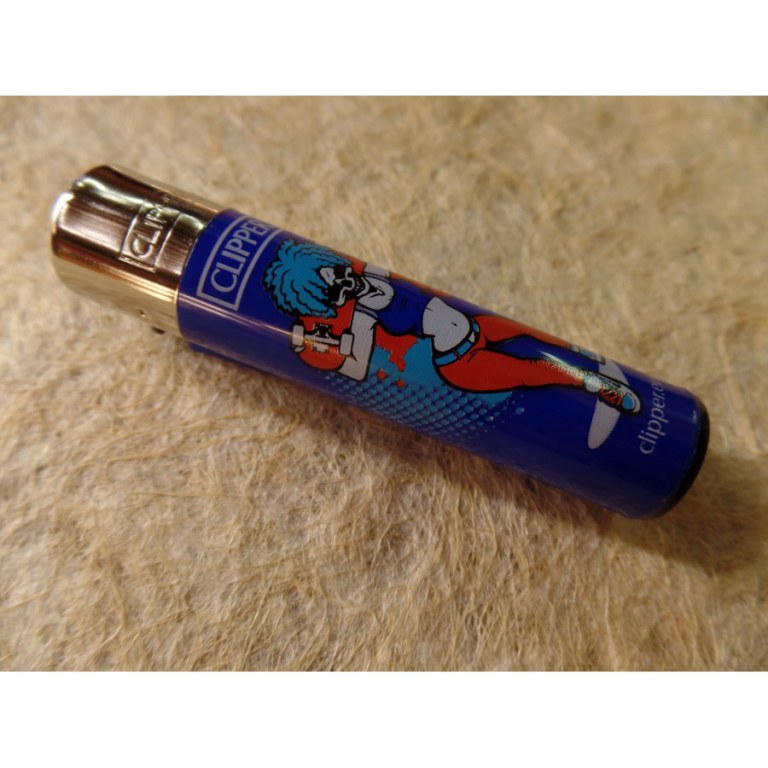 Briquet skate skulls bleu foncé