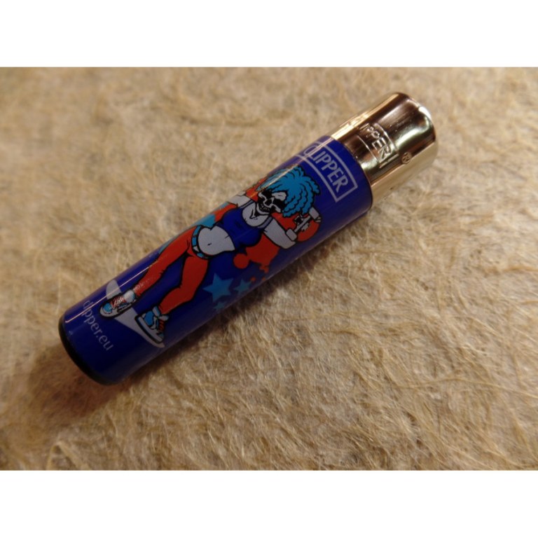 Briquet skate skulls bleu foncé