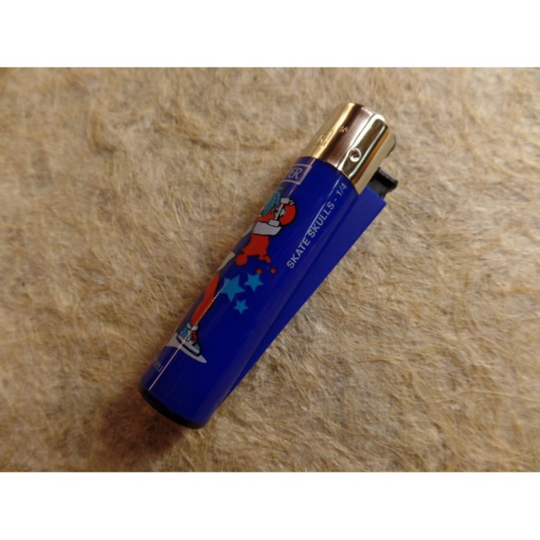 Briquet skate skulls bleu foncé