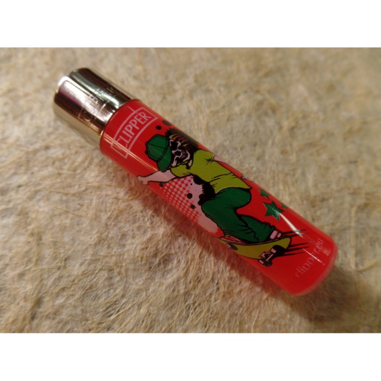 Briquet skate skulls rouge