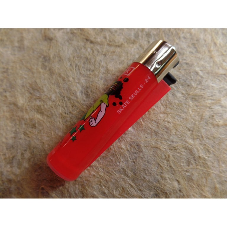 Briquet skate skulls rouge