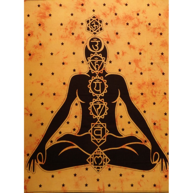 Tenture maxi orange 7 chakras 