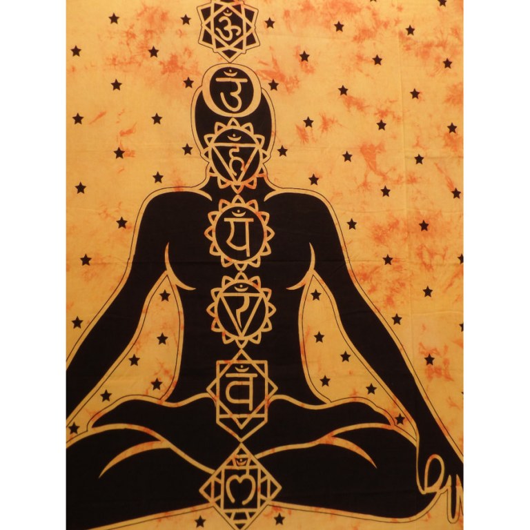 Tenture maxi orange 7 chakras 