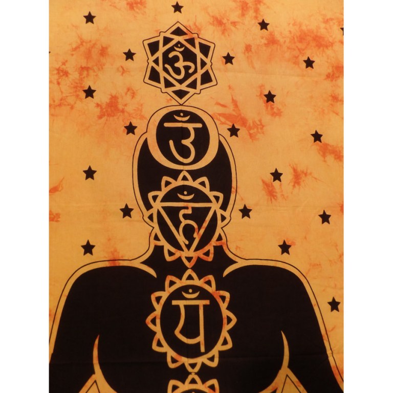 Tenture maxi orange 7 chakras 