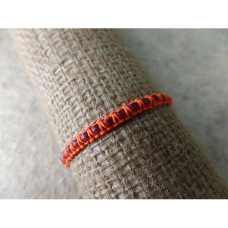 Bracelet akhir orange/grenat