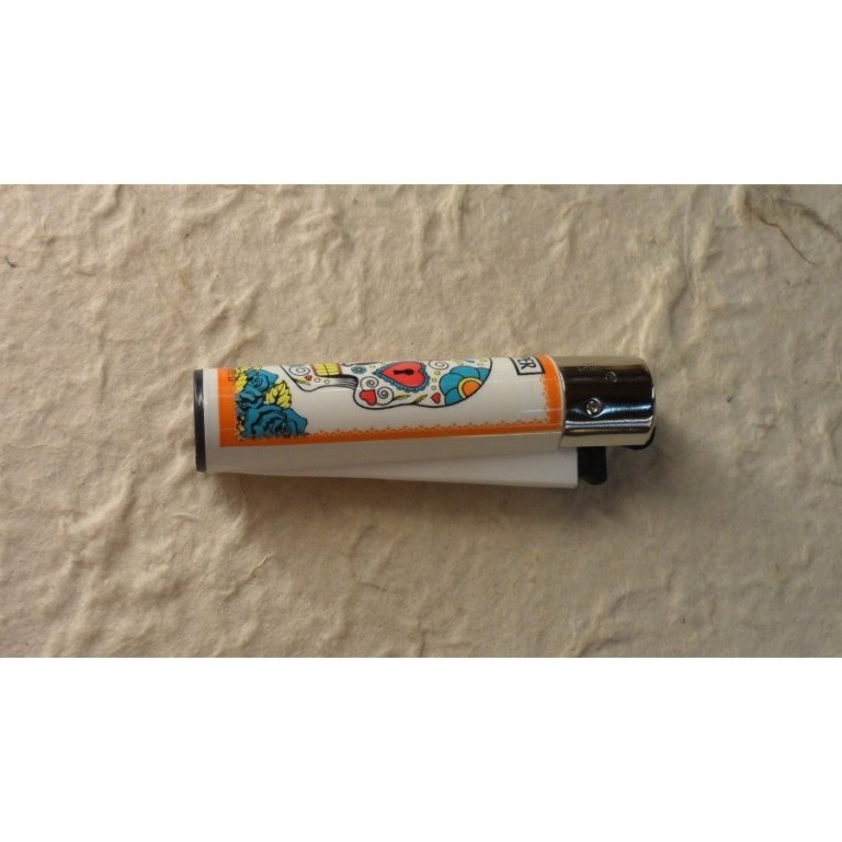 Briquet orange color crâne 