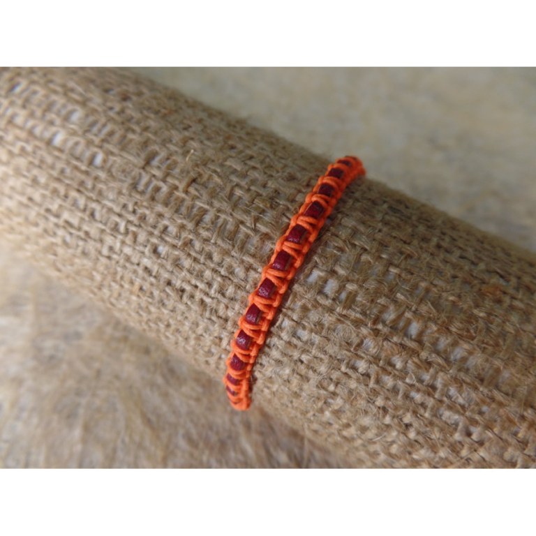 Bracelet akhir orange/grenat