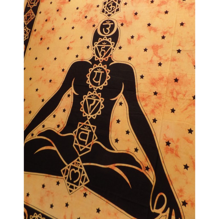 Tenture maxi orange 7 chakras 