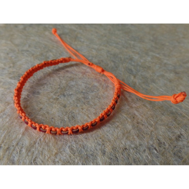 Bracelet akhir orange/grenat