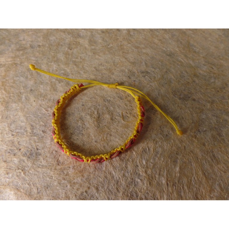 Bracelet pacar jaune/rose