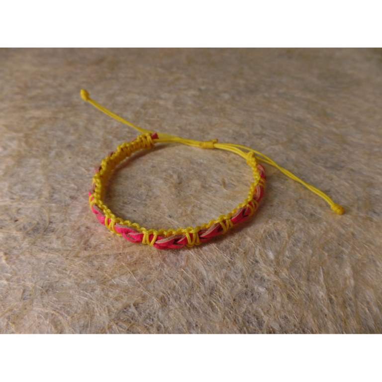 Bracelet pacar jaune/rose
